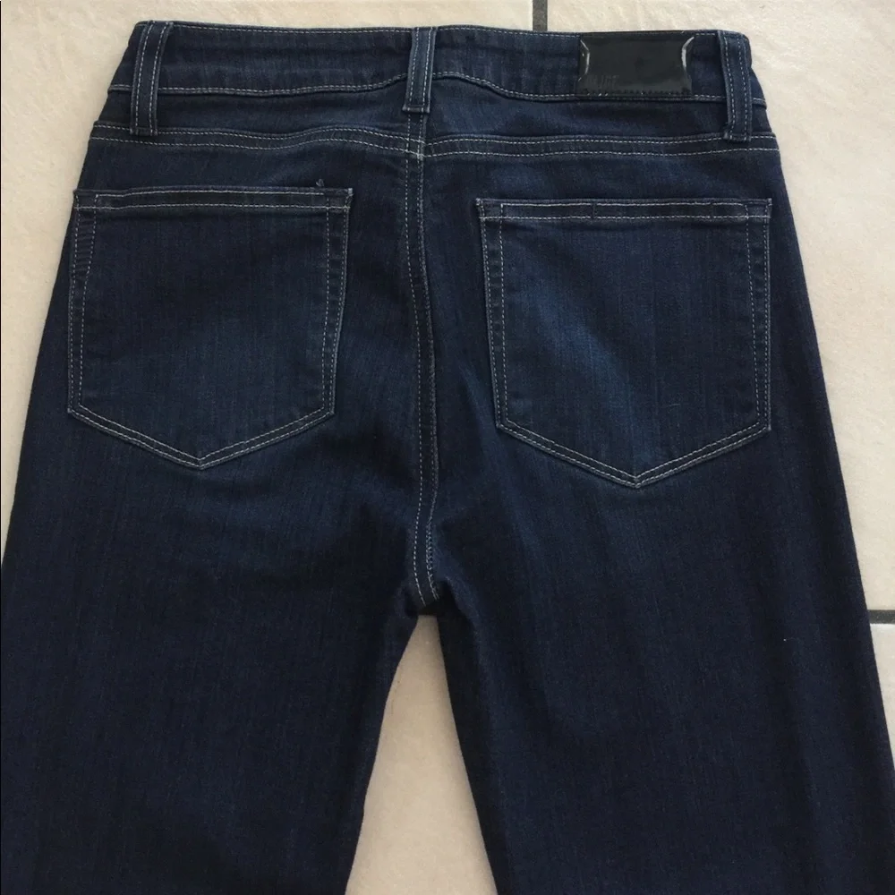 Paige Manhattan Mid Rise Dark Wash Bootcut Jeans - Picture 7 of 10
